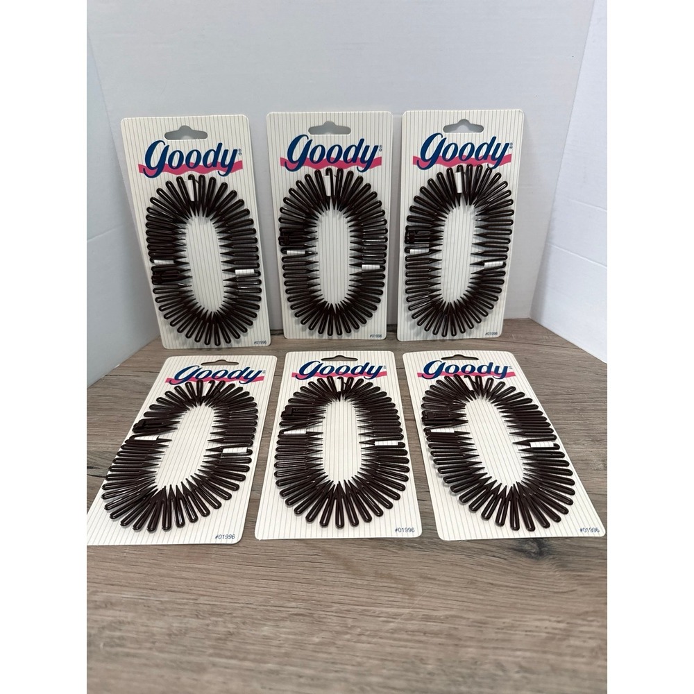 Lot‎ of 6 Goody V7 Flexible Comb 01996 Headband Ponytail Hair Clip NEW NOS